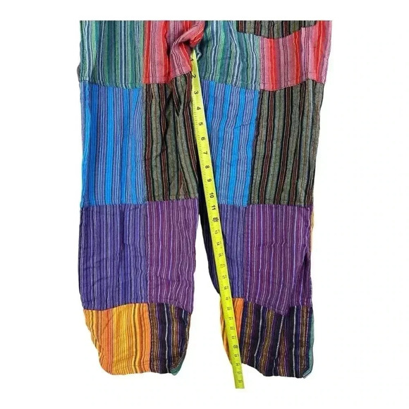 Medium Women’s Kathmandu Imports Patchwork Hippie Boho Chic Pants Nepal - Picture 7 of 9